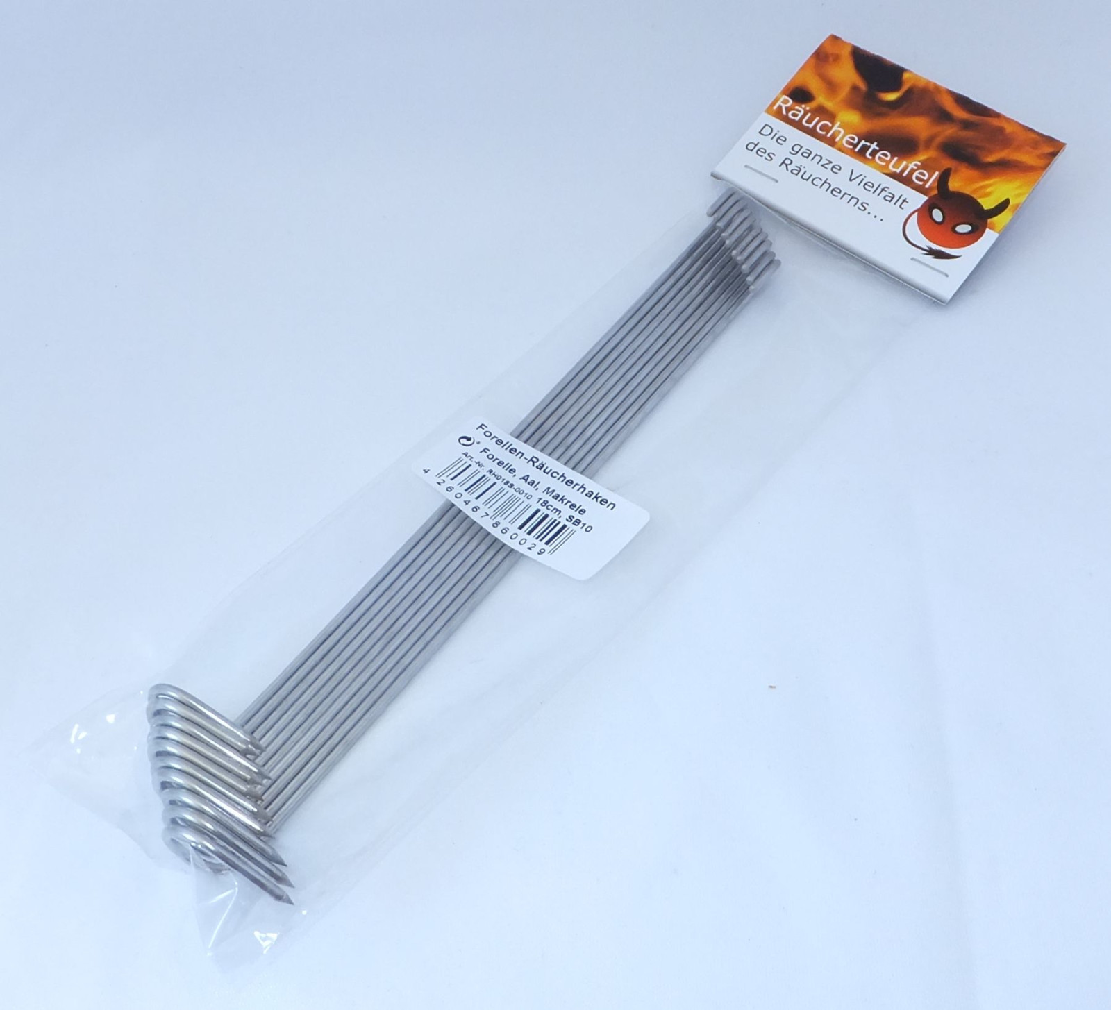 5 Räucherhaken Edelstahl - Doppelbogen Für Lachs & Große Fische Bis 5 Kg