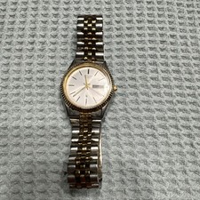 Vintage Working Citizen CQ Men's Two-Tone Calendar Wristwatch 1102-R12535
