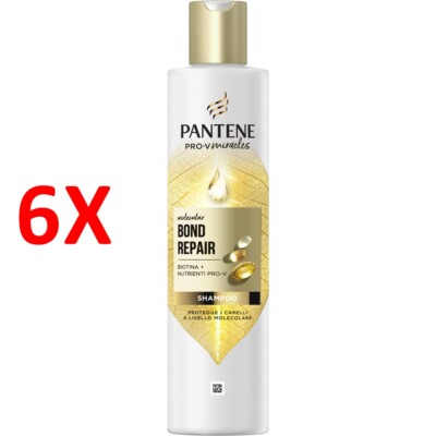 6 X Pantene Shampoo Miracles Bond Repair 250 Ml
