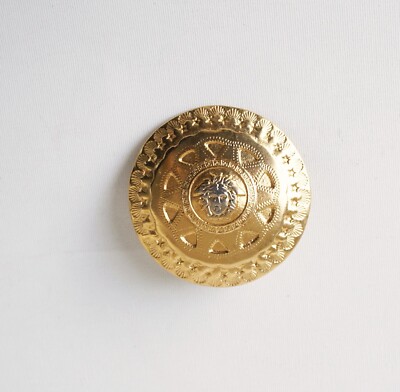 Gianni Versace Golden Plate Shield Shape Sea Shell Border 
