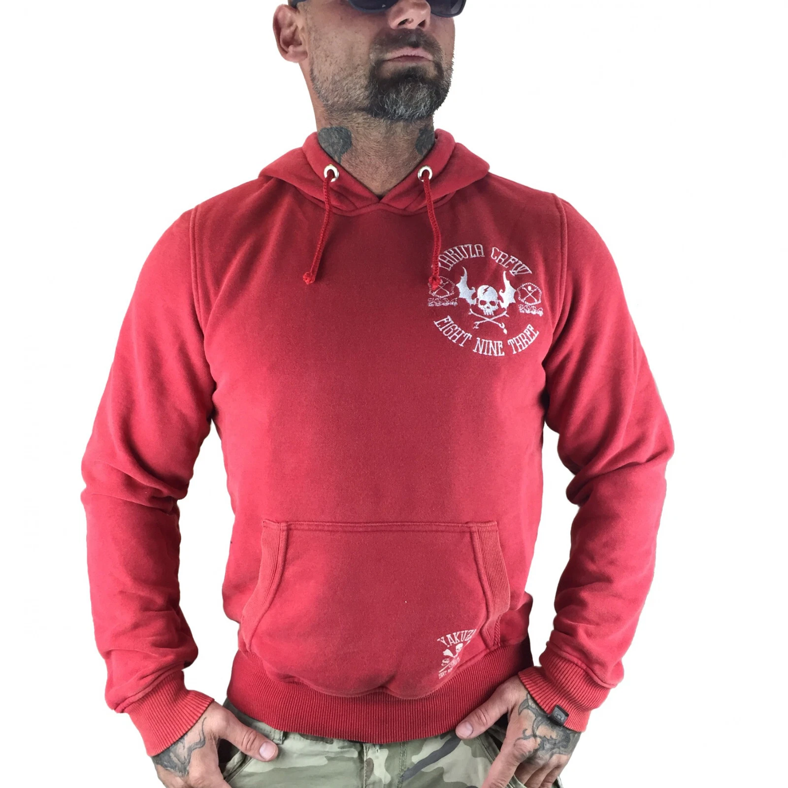 SACAI Felpa con cappuccio uomo Yakuza HOB7022 colore rosso