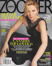 Zoomer Magazine Kim Cattrall Canada Top 45 Over 45 No Stress Health Plan 2011