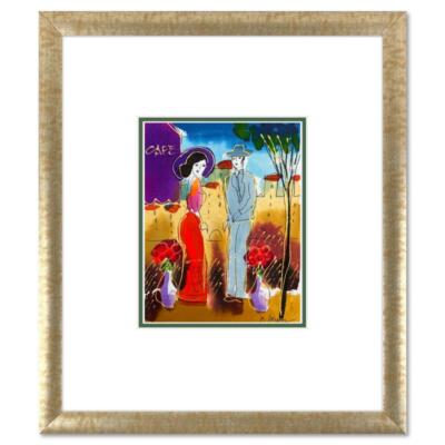 Moshe Leider, Framed Original Mixed Media Watercolor Painting, Hand Signed