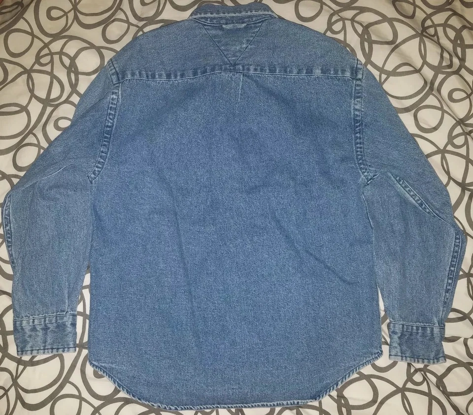 VTG TOMMY HILFIGER Kids Denim Jacket Button Down Size Small EUC - Image 4 of 4
