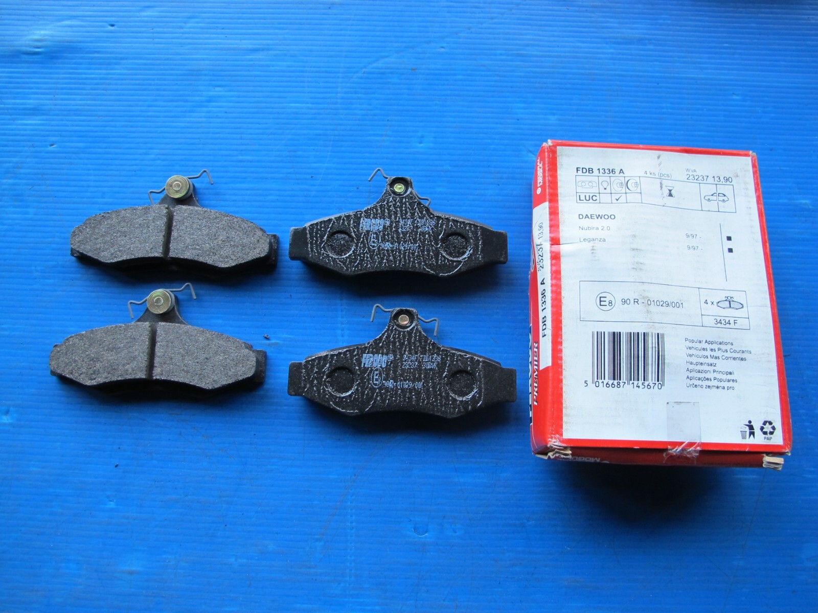 Plaquettes de freins arriere Ferodo Daewoo Nubira sans sifflement au freinage
