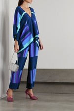 Designer Silk Crepe Co-ord Sets, Summer Night Wear Co-ord Sets For Women's J5895