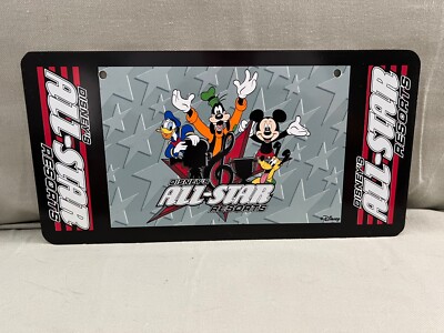 Walt Disney World All Star Resorts Car License Plate Tag NEW RETIRED