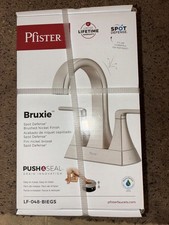 Brand New inBox Pfister Bruxie 4 in. Double Handle Bathroom Faucet w/Drain
