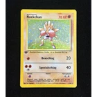 Pokémon TCG Hitmonchan (Nockchan) Base Set 1st Edition Holo 7/102 German