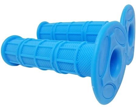 Universal Waffle Motorcycle Dirt Bike Pit Grips 7/8" 22mm Handlebar Blue