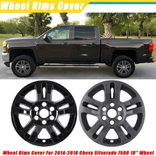 For 2014-2018 Chevy Silverado 1500 18'' Wheel Covers Wheel Hubcaps Snap On