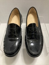 COLE HAAN WOMEN'S BLACK PATENT LEATHER PENNY LOAFER SIZE 8 1/2B