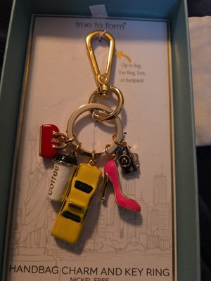 True to Form NYC Handbag Charm and Key Ring New York, NY- SUPER CUTE! NWT!