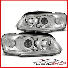 LPPE01 FARI FANALI ANTERIORI PEUGEOT 106 08.96-03 ANGEL EYES CHROME TuningShop-T