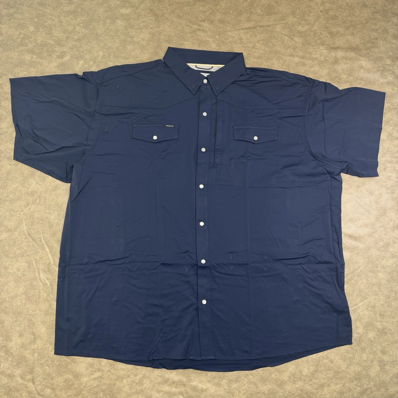 Poncho Men’s Shirt Pearl Snap Short Sleeve The Del Mar 3XL Reg Fit NEW NWT
Opens in a new window or