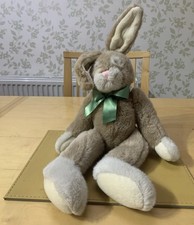Stuart Bunny (Russ Berrie) Beanie Filled Tummy, Soft Toy-poseable Ears rabbit 