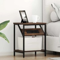 Nachttisch 2 Stk. Braun Eichen-Optik 38 X 30 X 48 Cm