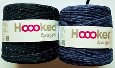 0,06 Euro/m - 2 x Hoooked Zpagetti Textilgarn,2erlei gemustert,120m/Rolle(Sale1)