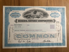 Historische Aktie 1980 General Motors - 100 Shares - Industrie Kult Klassiker
