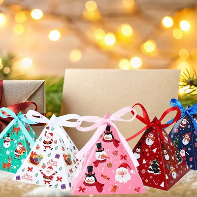Wohndekor Weihnachts-Dreiecksboxen Süßigkeiten Geschenkboxen Ornament