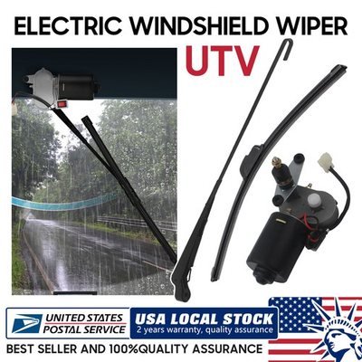 #ad #ad 12V Electric Windshield Wiper Motor Kit Universal or UTV Polaris RZR Kawasaki $29.99