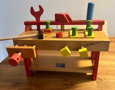 Kinder Holz Werkbank Interplay 70-80er Jahre