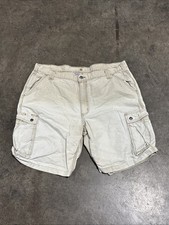 Vintage Men's Carhartt Khaki Cargo Shorts Relaxed Fit Size 42 Faded Skater