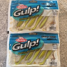 2 Packs Berkley Gulp Saltwater 3” Paddleshad Chartreuse