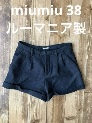 Seltene Miu Miu Wollshorts Größe 38 Grau Prada Japan Authentic