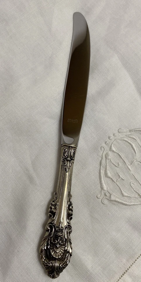 "Cuchillo de cena Wallace Sir Christopher 9"" 1936 de acero de ley y 925" Foto 2 de 4