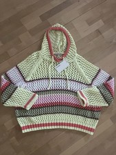Liv Bergen Hoodie Crochet striped in limette,...