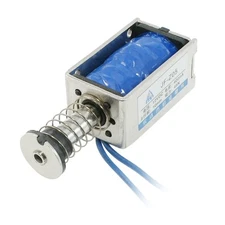 DC 12V 400mA Push Pull Type Open Frame Solenoid Electromagnet 10mm 45N 9.9LB