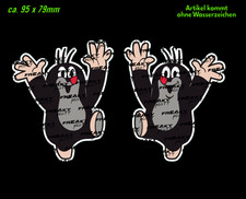 2x Kleiner Maulwurf Aufkleber Auto Tuning Oldtimer DDR Maus Kult Retro TOP