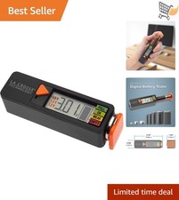 Digital Battery Tester Black Portable for AAA AA C D 9V Lithium Rechargeable