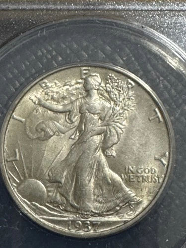 1937-s Walking Liberty Half Dollar, Better Date, ANACS AU55, Free Shipping