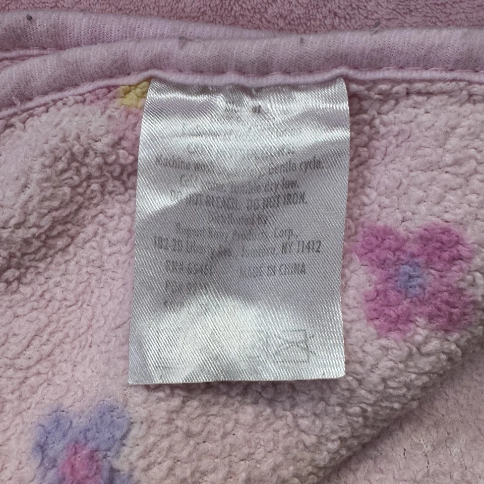 Manta polar rosa Regent Baby con flores y conejito floral Foto 3 de 4