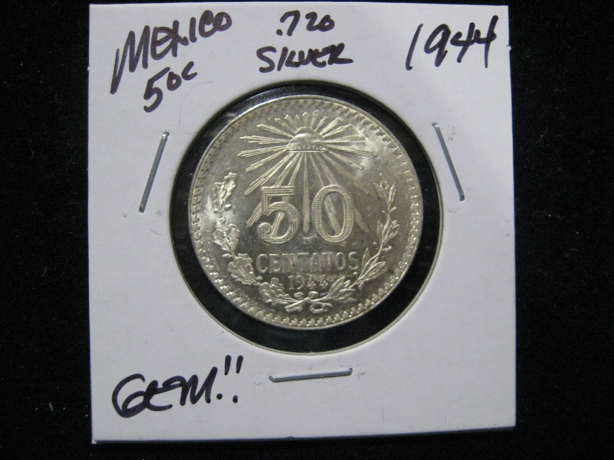 25+ 50 Centavos Silver 1943 Year Mexican Coins (1905-Now) for sale