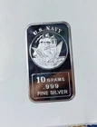 ⭐️10 Gram .999 Fine Silver Bullion Bar- US Navy Tribute