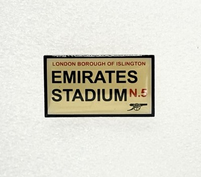 Arsenal Football Club Emirates Stadium N5 Pin Badge London Street Sign Style