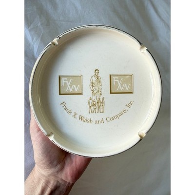 Vintage Frank X Walsh Co Ceramic Ashtray | 60 s Milwaukee WI | Maker Kupper Inc
