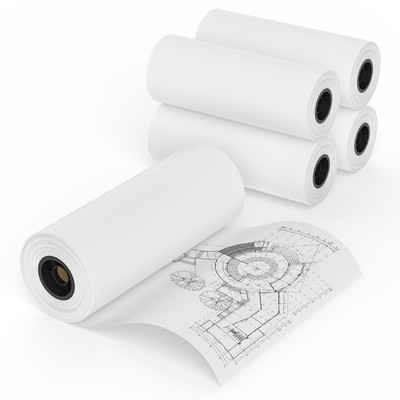 MFLABEL Wide Format Paper 24'' x 150' Plotter 4 Rolls 4 Rolls, 24 x150  