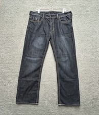 BUFFALO DAVID Bitton Driven Basic Straight Jeans 36x30 actual 38x30 Dark Wash