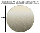5mm x 0.5mm THICK ROUND STERLING SILVER FLAT DISC FOR JEWELLERY MAKING