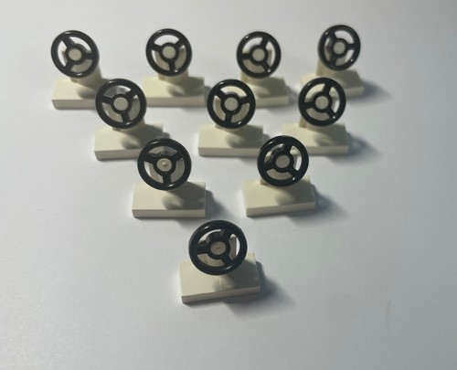 LEGO 10x Lenkrad  3829c01 Weiß White