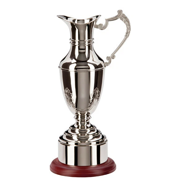 TROPHY PLANET The Classic CLARET GOLF JUG TROPHY Award, KOSTENLOSE GRAVUR auf Krug, vernickelt