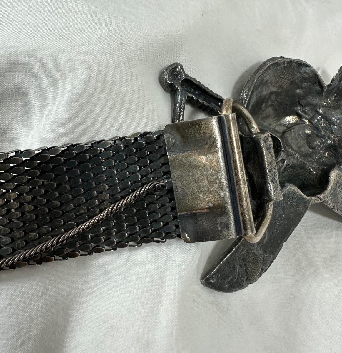 小物 2000s ugo cacciatori belt silver 925 UGO CACCIATORI Accessories - Plate Skull Belt | Ugo Cacciatori