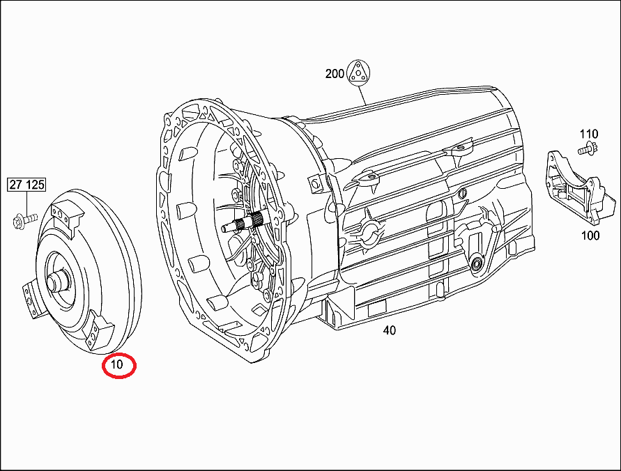 MercedesBenz W205 C63s AMG WET CLUTCH TORQUE CONVERTER M177 A2212500301 eBay