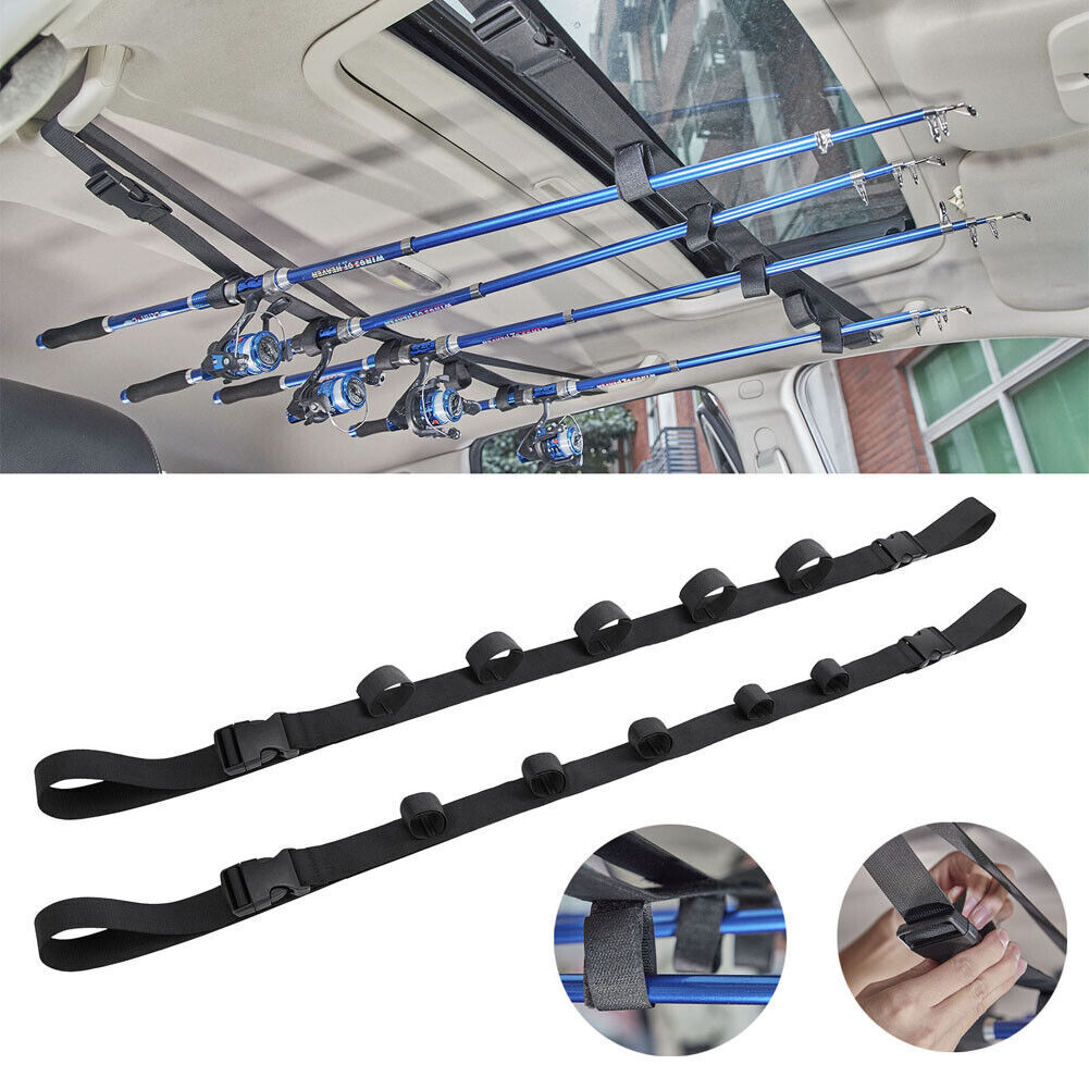 Car Vehicle Fishing Rod Strap Rod Pole Carrier Storage Rack Holder