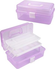 Eujqo Craft Storage Organizer Box Tackle Box Organizer 12.6x7x5.5inch