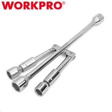WORKPRO 14-Inch Universal Folding Lug Wrench 4-Way Cross Wrench Brace Wrench